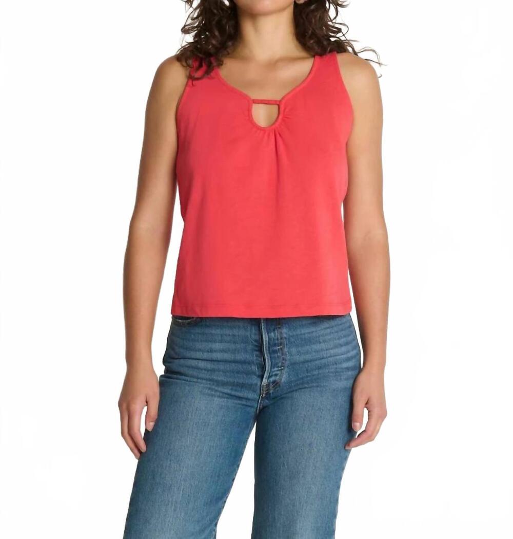 NEW NATION LTD audrey keyhole tank top in flora